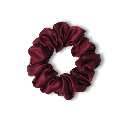 Jedwabna gumka midi Flossy burgundowy