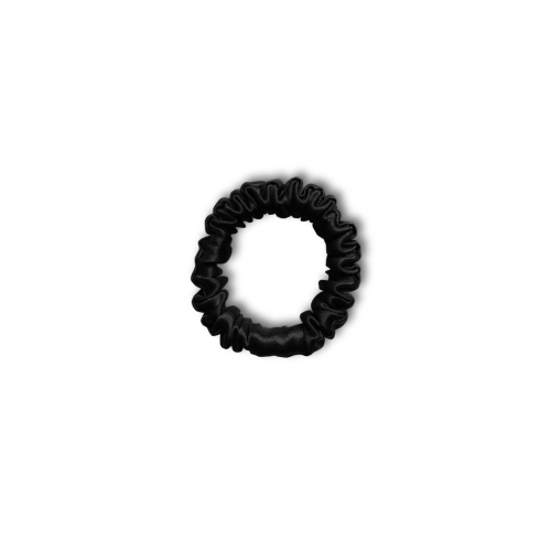 Jedwabna gumka do włosów dla dzieci BABY SKINNY czarna marki Giove.png