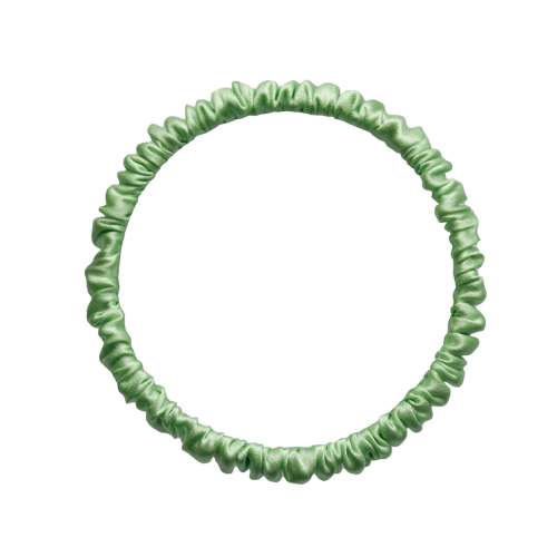 Jedwabna gumka do włosów mini wąska jasnozielony Giove.png