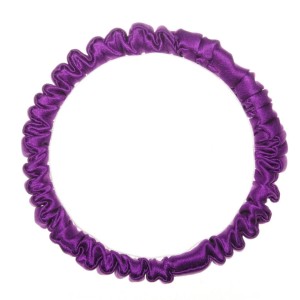 Jedwabna gumka Basic mini - ciemny fiolet