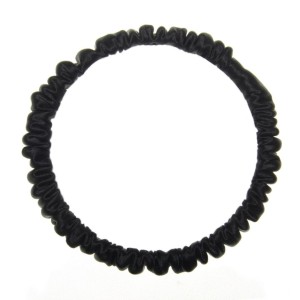 Jedwabna gumka Basic mini - czarna