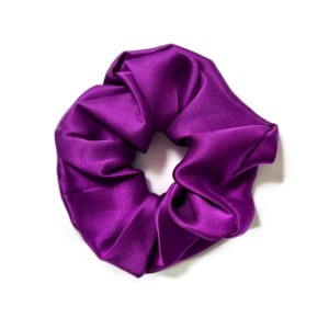 Jedwabna gumka Basic maxi - ciemny fiolet