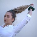 Jedwabna gumka do włosów zielona