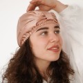 Jedwabny satynowy turban do włosów