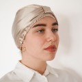 Jedwabny satynowy turban do włosów