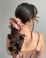 Jedwabna gumka scrunchie oversized giove