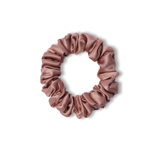 Jedwabna gumka mini Flossy cameo brown